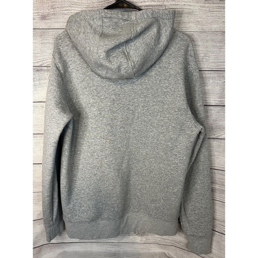 Reebok Men's Grey Delta Logo Fleece Size M Hoodie Sweatshirt - Picture 2 of 5